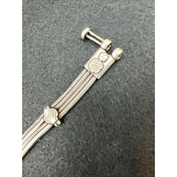 Vintage Sterling Silver Rajasthan India Wheat Link Bracelet 7" Pin Clasp 24.6g - Picture 8 of 16